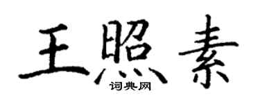 丁謙王照素楷書個性簽名怎么寫