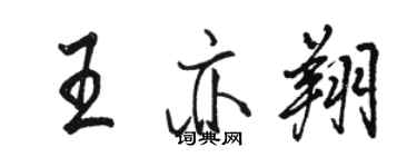 駱恆光王亦翔行書個性簽名怎么寫