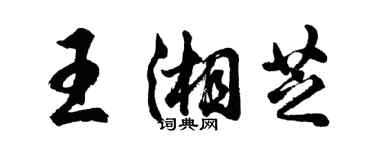 胡問遂王湘芝行書個性簽名怎么寫