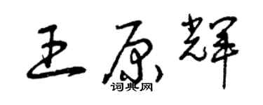 曾慶福王原輝草書個性簽名怎么寫