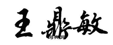 胡問遂王鼎敏行書個性簽名怎么寫