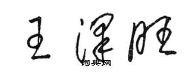 駱恆光王澤旺草書個性簽名怎么寫