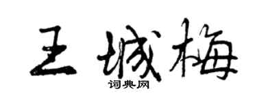 曾慶福王城梅行書個性簽名怎么寫