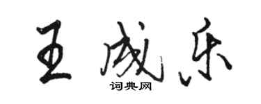 駱恆光王成樂行書個性簽名怎么寫