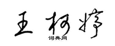 梁錦英王柯婷草書個性簽名怎么寫