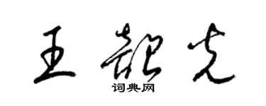 梁錦英王韶光草書個性簽名怎么寫