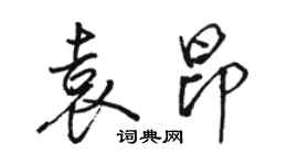 駱恆光袁昂行書個性簽名怎么寫