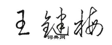 駱恆光王鍵梅草書個性簽名怎么寫