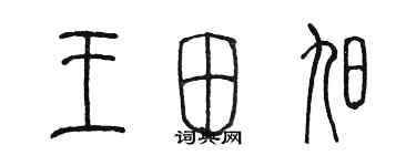 陳墨王田旭篆書個性簽名怎么寫