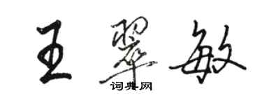 駱恆光王翠敏行書個性簽名怎么寫