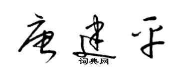 梁錦英唐建平草書個性簽名怎么寫