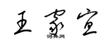 梁錦英王家宜草書個性簽名怎么寫