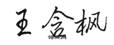 駱恆光王含楓行書個性簽名怎么寫