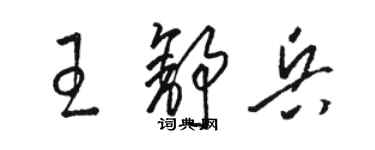 駱恆光王舒兵草書個性簽名怎么寫