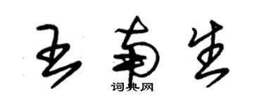 朱錫榮王南生草書個性簽名怎么寫