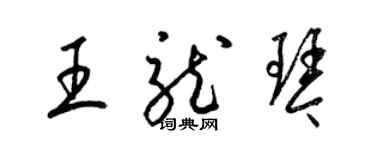 梁錦英王龍琴草書個性簽名怎么寫