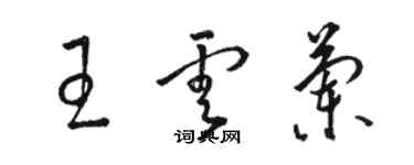 駱恆光王雲蘭草書個性簽名怎么寫