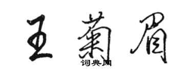 駱恆光王菊眉行書個性簽名怎么寫