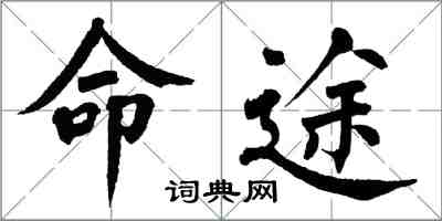 翁闓運命途楷書怎么寫