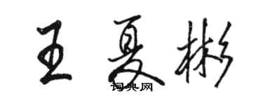 駱恆光王夏彬行書個性簽名怎么寫