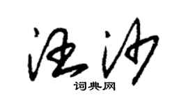 朱錫榮汪沙草書個性簽名怎么寫