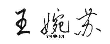 駱恆光王婉蘇行書個性簽名怎么寫