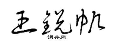 曾慶福王銳帆草書個性簽名怎么寫