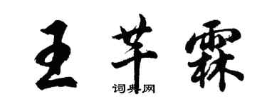 胡問遂王芊霖行書個性簽名怎么寫