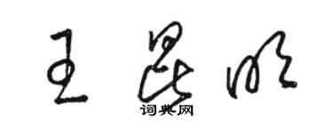 駱恆光王昆明草書個性簽名怎么寫