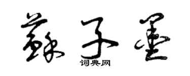 曾慶福蘇子墨草書個性簽名怎么寫