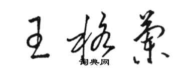 駱恆光王格蘭草書個性簽名怎么寫