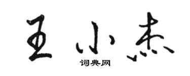 駱恆光王小傑行書個性簽名怎么寫