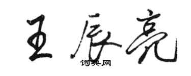 駱恆光王辰亮行書個性簽名怎么寫