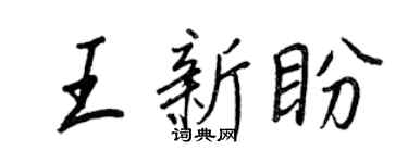 王正良王新盼行書個性簽名怎么寫