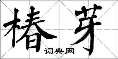 翁闓運椿芽楷書怎么寫