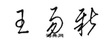 駱恆光王易新草書個性簽名怎么寫