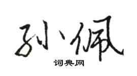 駱恆光孫佩行書個性簽名怎么寫