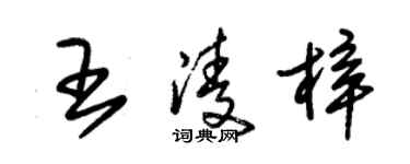 朱錫榮王凌梓草書個性簽名怎么寫