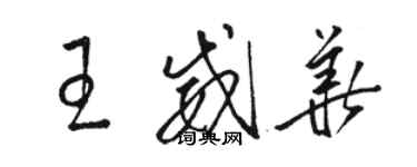 駱恆光王威華草書個性簽名怎么寫