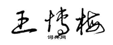 曾慶福王博梅草書個性簽名怎么寫