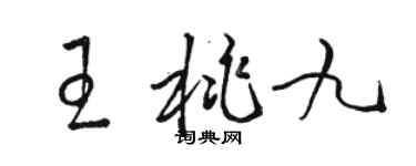 駱恆光王桃九草書個性簽名怎么寫