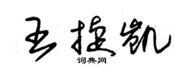 朱錫榮王捷凱草書個性簽名怎么寫