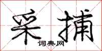龐中華采捕行書怎么寫