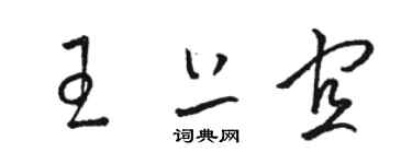 駱恆光王上宜草書個性簽名怎么寫