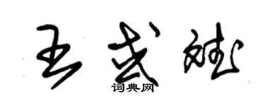 朱錫榮王或斌草書個性簽名怎么寫