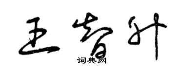 曾慶福王智升草書個性簽名怎么寫