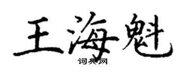 丁謙王海魁楷書個性簽名怎么寫