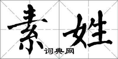 翁闓運素姓楷書怎么寫