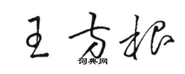 駱恆光王方根草書個性簽名怎么寫
