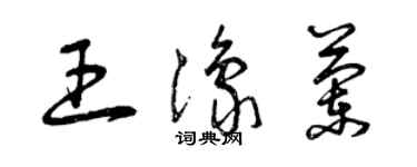 曾慶福王豫蘭草書個性簽名怎么寫